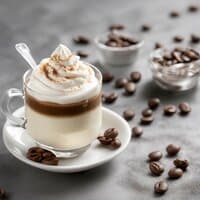 Bevo un caffè con panna