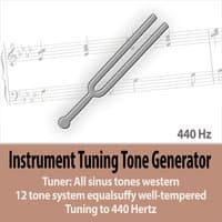 Instrument Tuning Tone Generator - Tuner: All sinus tones 12 tone system equalsuffy well-tempered - Tuning to 440 Hertz