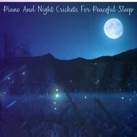 Piano And Night Crickets For Peaceful Sleep