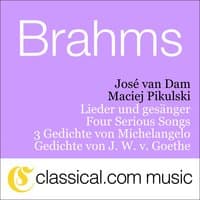 Johannes Brahms, Four Serious Songs, Op. 121