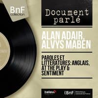 Paroles Et Littératures: Anglais, At the Play & Sentiment