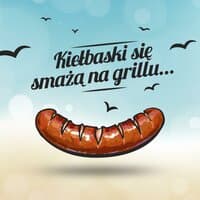 Kiełbaski się smażą na grillu