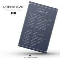 Roberto Piana Piano Recital, Vol. 1