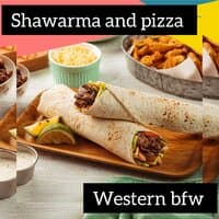 Shawarma and pizza