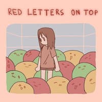 Red Letters on Top