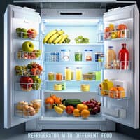 Refrigerator With Different Food